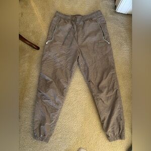 Women’s  Brown Checkered Parachute Pants